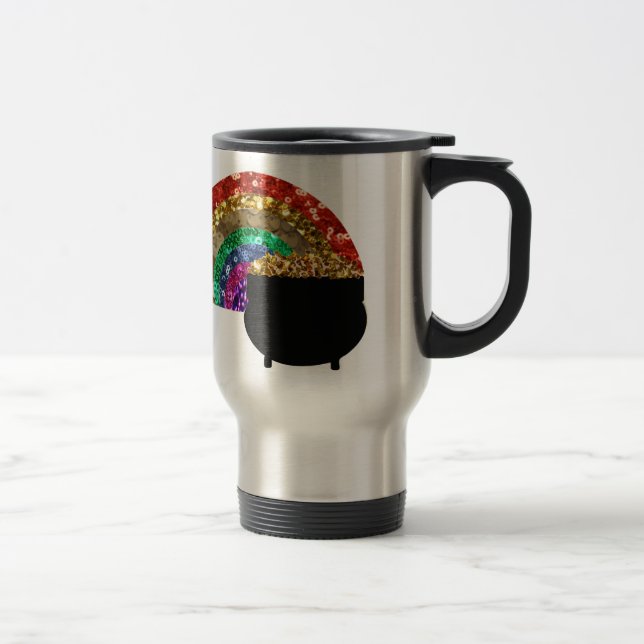 Taza De Viaje olla de arcoiris o oro (Derecha)