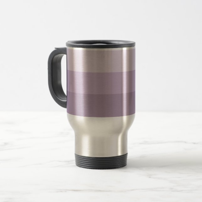 Taza De Viaje Ombre púrpura rayado (Anverso izquierdo)