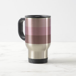Taza De Viaje Ombre rayado rosado púrpura