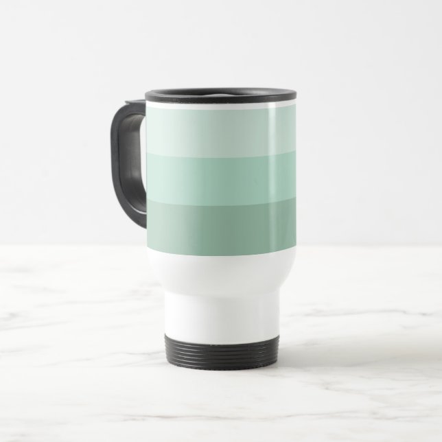 Taza De Viaje Ombre verde rayado (Anverso izquierdo)
