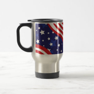 Taza De Viaje Ondas de Estrellas y Barras