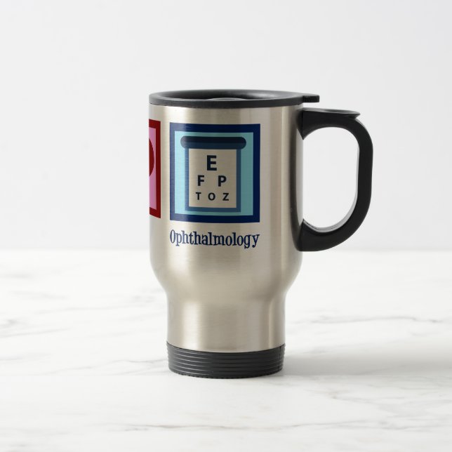 Taza De Viaje Ophthalmología de amor por la paz (Derecha)