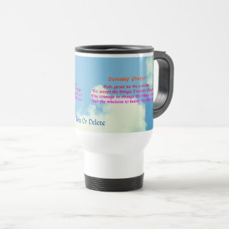 Taza De Viaje Oración de serenidad cielo azul Inspirador