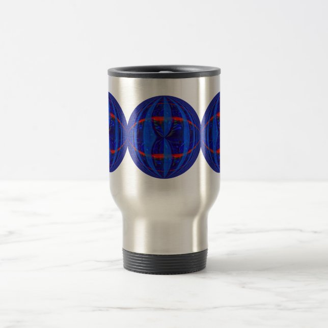 Taza De Viaje Orb Dark Blue Round mug (Centro)