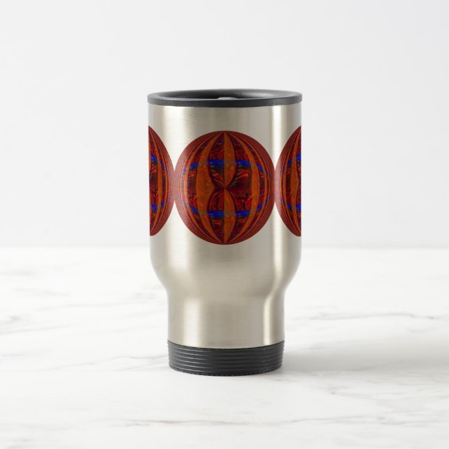 Taza De Viaje Orb Red Round travel mug (Centro)