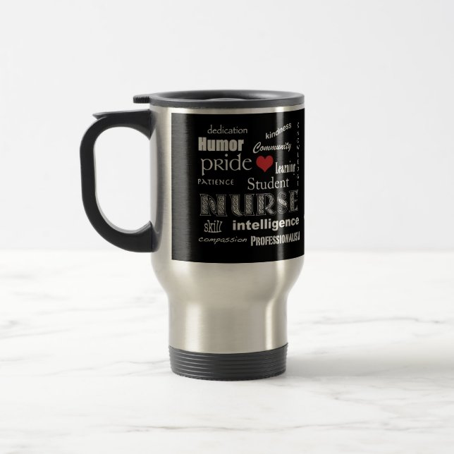 Taza De Viaje Orgullo-Cualidades de la enfermera de estudiante (Izquierda)