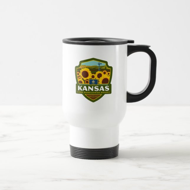 Taza De Viaje Orgullo del Estado | Kansas (Derecha)