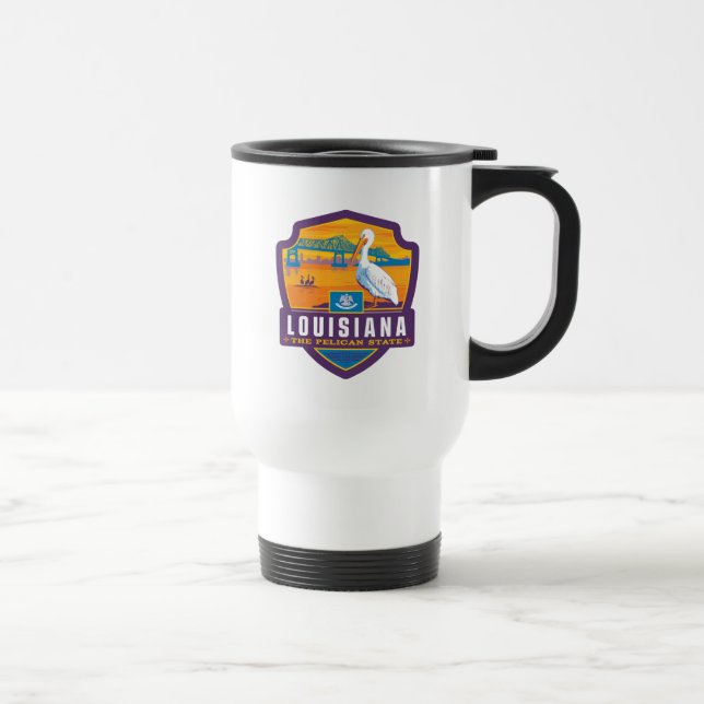 Taza De Viaje Orgullo del Estado | Luisiana (Derecha)