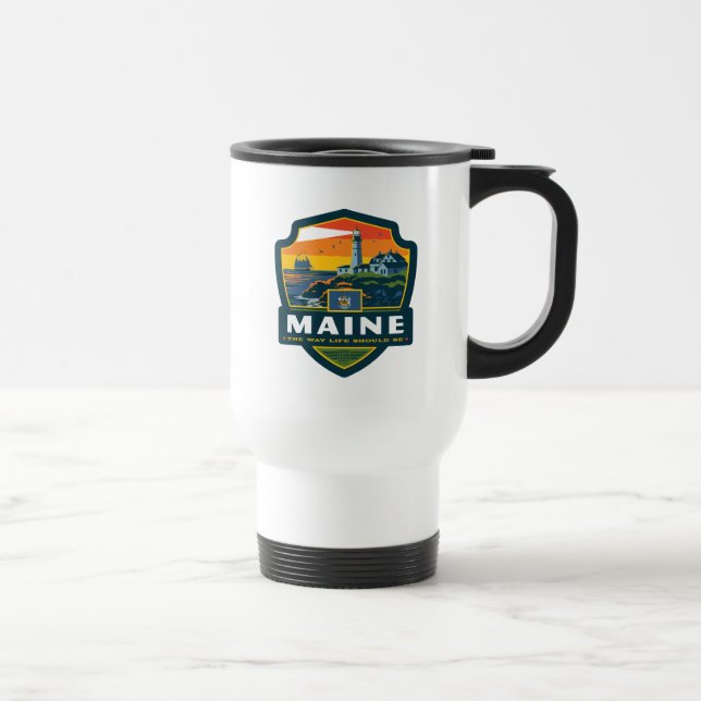 Taza De Viaje Orgullo del Estado | Maine (Derecha)