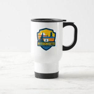 Taza De Viaje Orgullo del Estado   Massachusetts