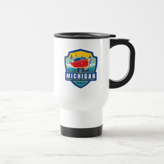 Taza De Viaje Orgullo del Estado | Michigan (Derecha)