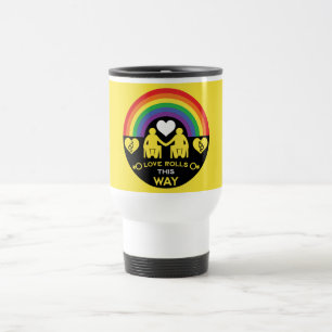 Taza De Viaje Orgullo LGBTQ Gay de Discapacidad en silla de rued
