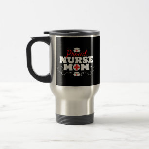 Taza De Viaje Orgullosa enfermera Mom