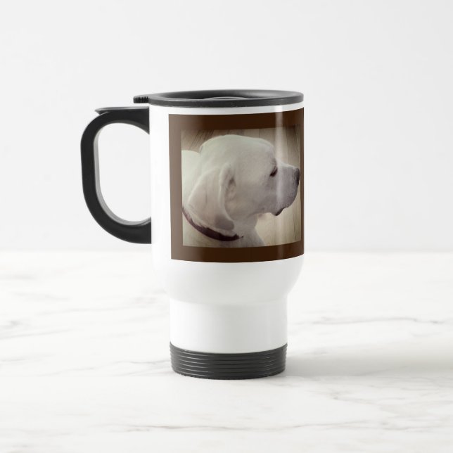 Taza De Viaje Orgulloso perro papá Dark Brown (Izquierda)