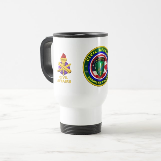 Taza De Viaje Orgulloso soldado de asuntos civiles del ejército (Anverso izquierdo)