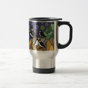 Taza De Viaje Original impresionante del extracto del arte del