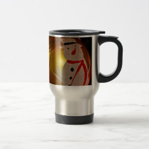 Taza De Viaje Ornamento de Snowman espumoso