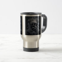 Ornate Skull Travel/Commuter Mug, 15 oz