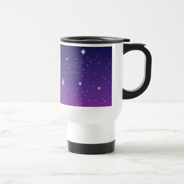 Taza De Viaje Oscuro Purple Starry Night Sky (Derecha)