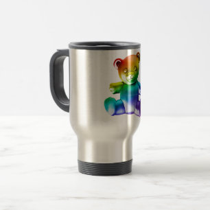 Taza De Viaje Osito de peluche de metal cepillado SlipperyJoe's 