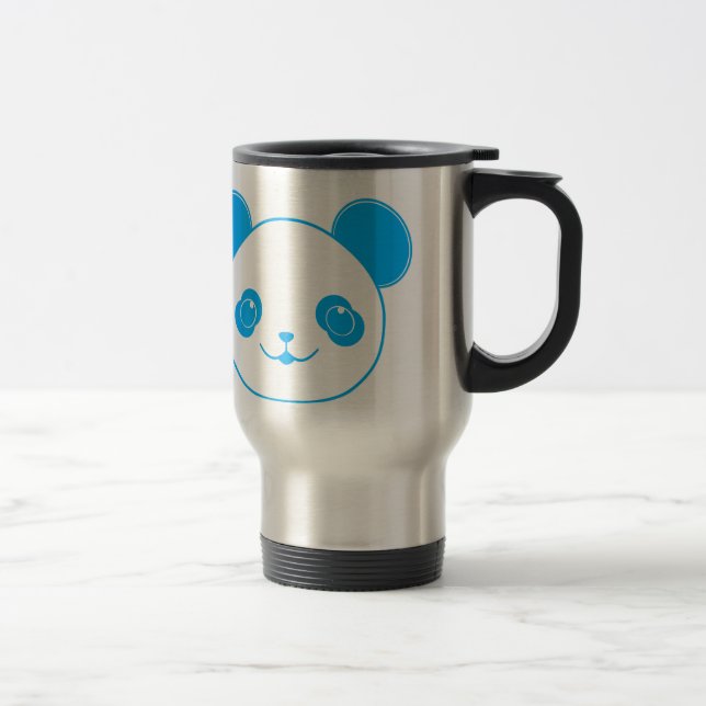 Taza De Viaje Oso azul de Kawaii Panda (Derecha)