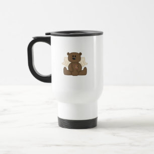 Taza De Viaje Oso de la conciencia del autismo del muchacho