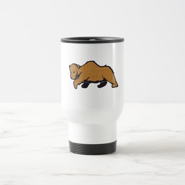 Taza De Viaje Oso Grizzly Marrón Artístico (Centro)