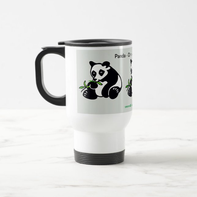 Taza De Viaje Oso Kawaii PANDA - Conservación- Ecología - Natura (Izquierda)