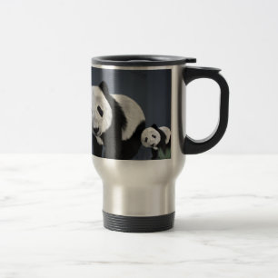 Taza De Viaje oso panda lindo adorable animal negro blanco dulce