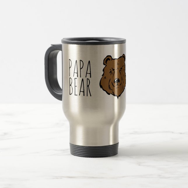Taza De Viaje Oso Papa Genial (Anverso izquierdo)