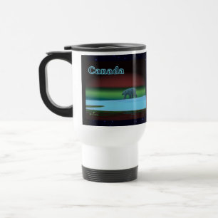 Taza De Viaje Oso Polar de Luces Polares