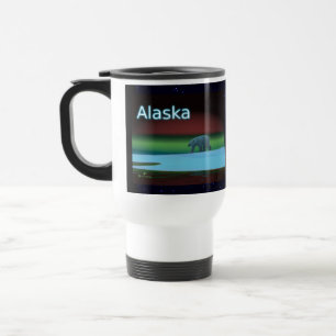 Taza De Viaje Oso Polar de Luces Polares