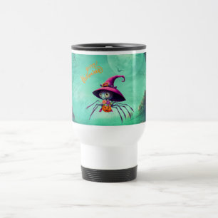 Taza De Viaje Otoño/otoño/araña/bruja/halloween