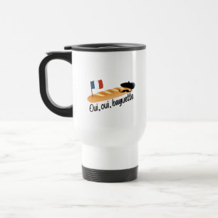 Taza De Viaje Oui Oui Baguette - Comida francesa divertida
