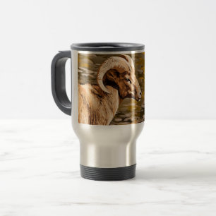 Taza De Viaje Oveja macho grande de cuerno