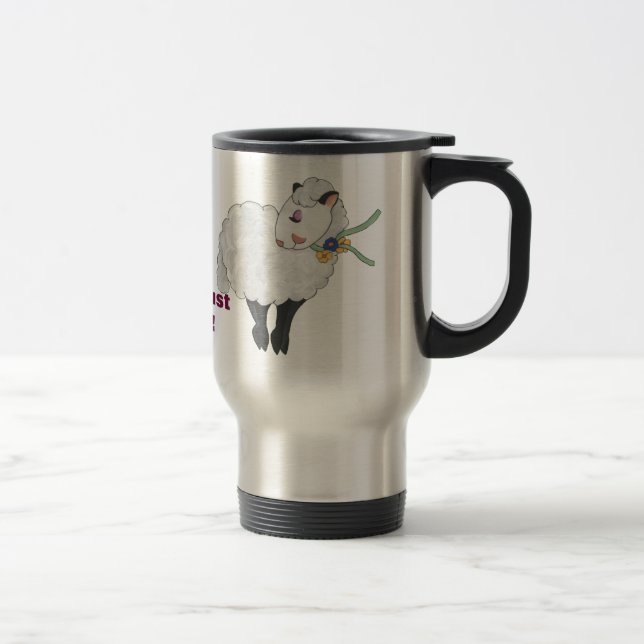 Taza De Viaje ¡Oveja no gorda, oveja mullida! (Derecha)