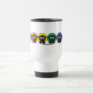 Taza De Viaje Ovejas mullidas anónimas del arco iris de