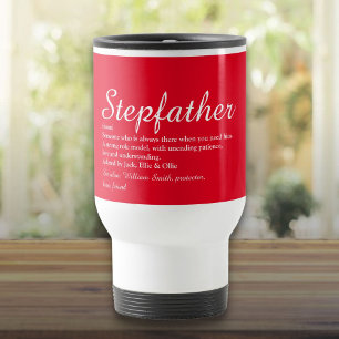 Taza De Viaje Padrastro Definición Moderno Guión Rojo