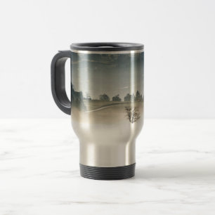Taza De Viaje Paisaje campestre brumoso de Suiza