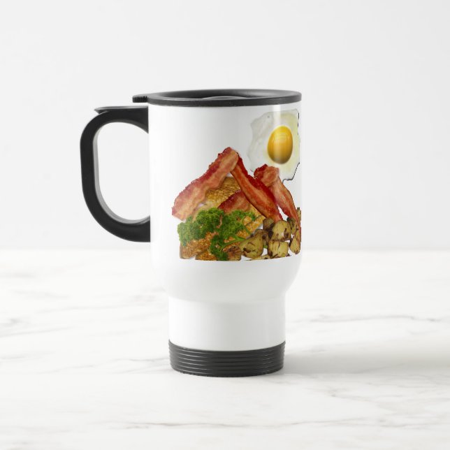 Taza De Viaje Paisaje del desayuno Bacon Eggs (Izquierda)