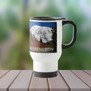 Taza De Viaje Paisaje del Monte Rainier del Estado de Washington