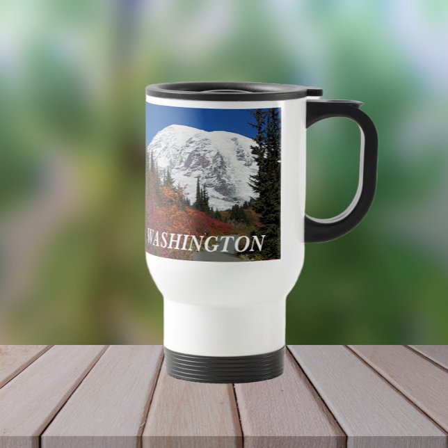 Taza De Viaje Paisaje del Monte Rainier del Estado de Washington (Subido por el creador)