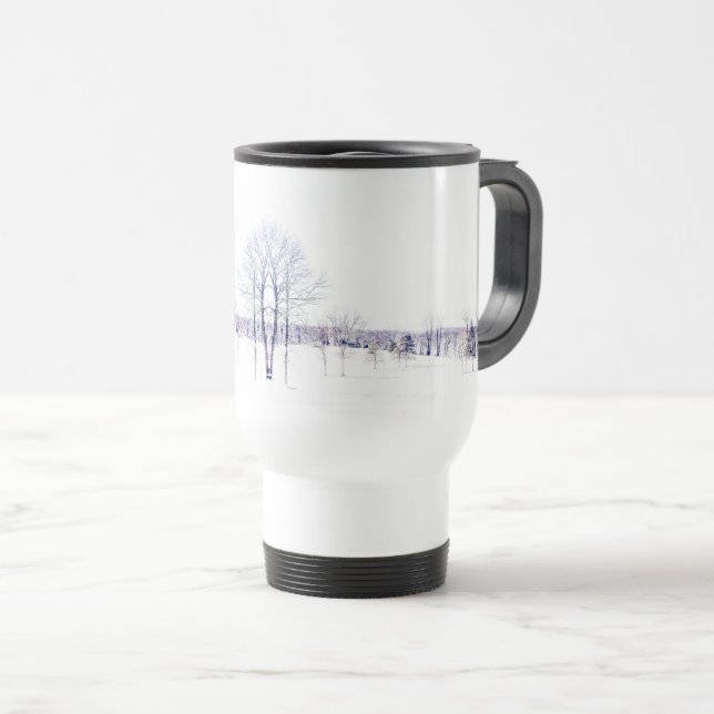 Taza De Viaje Paisaje invernal de nieve (Anverso derecho)