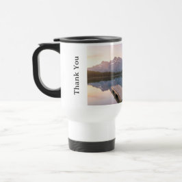 Taza De Viaje Paisaje natural del lago de la montaña de los Alpe
