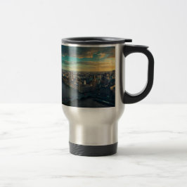 Taza De Viaje Paisaje urbano de Londres con puesta de sol