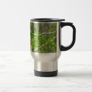 Taza De Viaje Pájaro azul en una valla