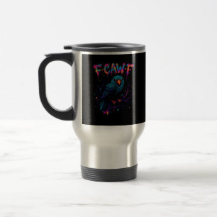 Taza De Viaje Pájaro Cuervo Cuervo Divertido Gracioso Bromista D