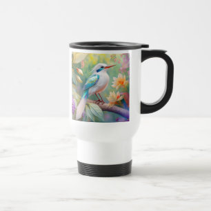 Taza De Viaje Pájaro de fantasía del ala Verde azulada irlandesa