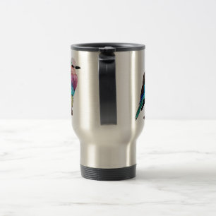 Taza De Viaje Pájaro del rodillo de Breasted de la lila