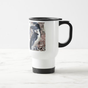 Taza De Viaje Pájaro Pingüino Animal Lindo Negro Blanco Agua